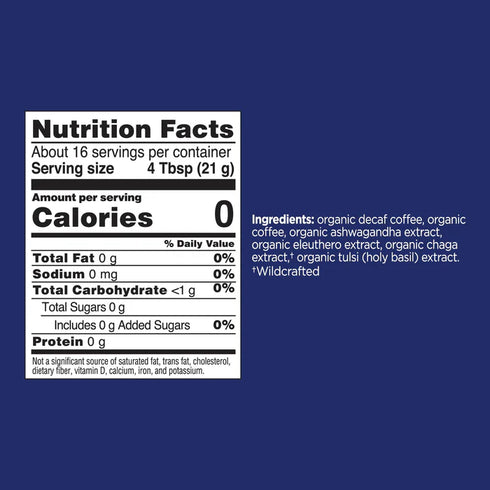 Four Sigmatic Balance Half-Caf Organic Ground Coffee with Chaga Mushroom & Ashwagandha, Medium Roast